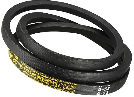 Kozelo A-52 Drive V-Belt - [52-inch Inside Circumference] A-Section Rubber Drive Belt Wrapped for Transmission Use