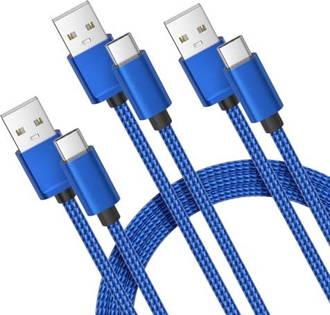 Basesailor für PS5 Controller Ladekabel,USB A zu USB C Ladekabel 1/2/3M 3Pack,USB zu Typ C Schnellladekabel, USB C Kabel für Android Car Auto KFZ Zigarettenanzünder,Apple Carplay iPhone 17 16 15 Pro