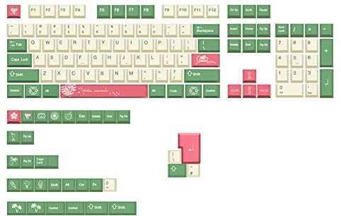 136 Tasten Sweet PBT Keycaps Dye Subbed For Key Caps For MX Switch Mechanical Keyboard Keycap Japanese & Eng Mechanical Keycaps Set Japanese