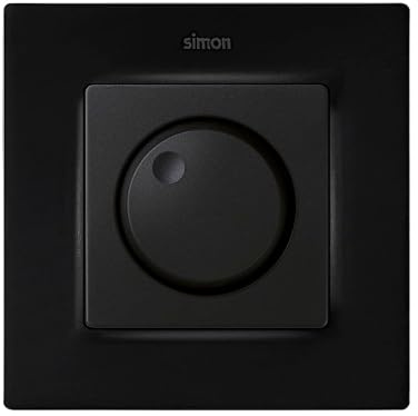 SIMON - Lote interruptor/conmutador regulador para LED con marco negro mate Simon 82 Concept
