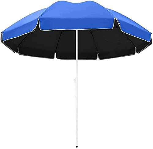CGCSYZ Parasol Garden Umbrella Sun Shading Patio Umbrella Large Market Umbrella Outdoor Umbrella Round Beach Umbrella Sunlight Protection Lightweight Adjustable (Blue-3.4M)