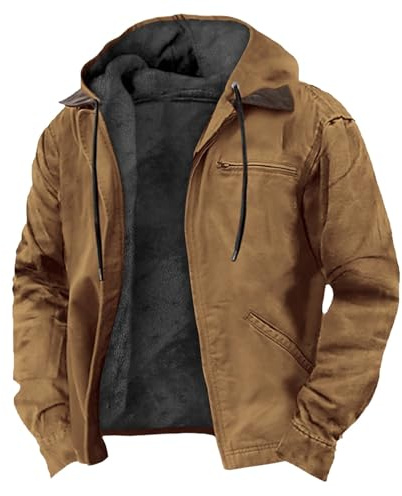 ZRYAZQ Veste Homme Interieur Polaire Blousons Homme Extérieur Veste Chauffante Homme Hoodie Sweat A Capuche Homme Casual Chic Manteau Homme Hiver Chaud Épaisse Sweatshirt Blouson Homme Avec Poche