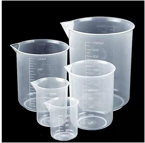 LQXHZ Vaso Medidor De Líquidos De Plástico Transparente De 25 Ml A 1000 Ml For Herramientas De Medición De Cocina De Laboratorio(50ml 10pcs)