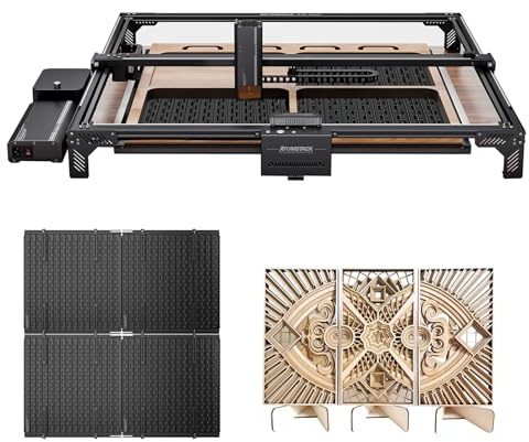 ATOMSTACK A70 Max 70W Laserschneider Lasergravierer mit 4*F3 Schneidplatte, Bildschirmsteuerung und Luftunterstützung, 850 x 800 mm extra großer Arbeitsbereich, Laser Graviermaschine für Holz Metal