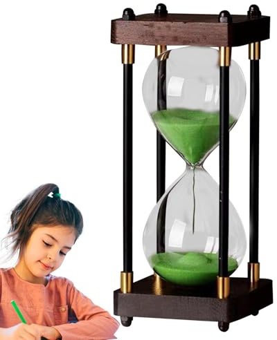 Clessidra decorativa, 60 minuti, elegante clessidra con sabbia, ornamento con sabbia, 60 minuti, orologio nautico con sabbia, decorazione per tavolo, libreria, scuola, decorazione