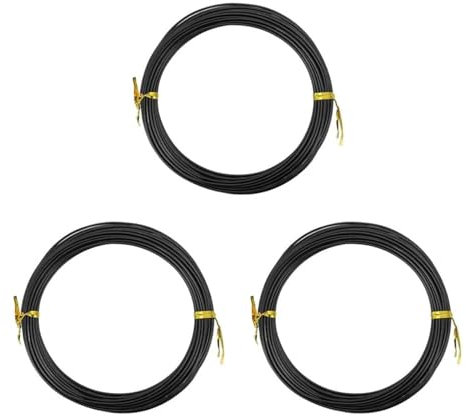 IBOWZ Filo Bonsai Modellabile 3 Rotoli di Filo per Bonsai, Lunghezza 10 Metri, Filo per Artigianato vegetale, Filo di Alluminio, Intreccio Artigianale per Tenere i Rami dei Bonsai