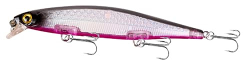 1 Stück schwimmender Wobbler Elritze Laser Angelköder 11 cm 13 g Crankbait künstlicher Hartköder Kunststoff Fisch Angelausrüstung Köder & Zubehör (lila weiß)