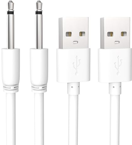 Yaekea 2.5mm DC Charger 2.7Ft Replacement Fast USB A to DC Charging Cable Universal DC 5V Power Cord-2Pack