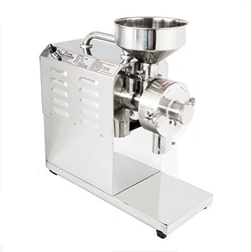 CGOLDENWALL SY-1200 with pedesta Small Stainless Steel Grain Mill Food Processing Machinery Multi Function Grain Grind Mill Superfine Grain GrinderPowdering MachineLapping Machine (220V)