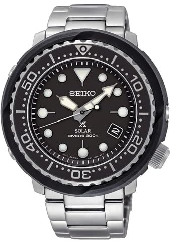 SEIKO Herren Analog Quarz Armbanduhr Solar Prospex Diver