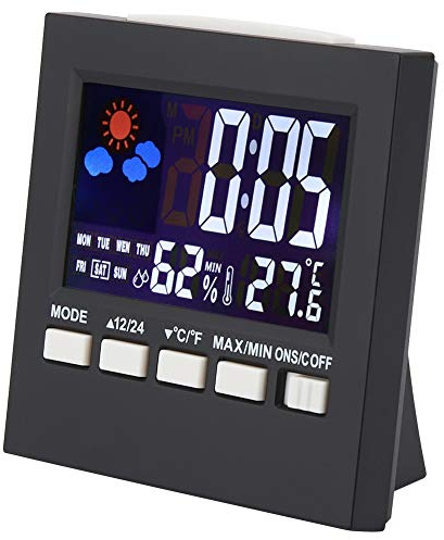 MAGT Digital Wecker Funk Digital Wecker, Mehrzweck-Sound-Control-Hintergrundbeleuchtung Digitaler Wecker Display-Thermometer Hygrometer
