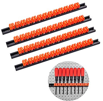 3-H Schraubendreher Halter,Werkzeug Wandhalter, Schraubenregal für Schraubendreher Ringschlüssel Handwerkzeug zangenhalter klemmhalter zangen,4(4Orange)