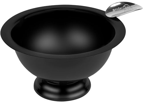 Stinky Cigar Personal Size Ashtray with 1 Stirrup, Wind Resistant Deep Bowl, Compact, Durable, Matte Black