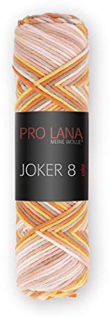 Topflappengarn 50g Joker 8 Color - Farbe: 540 - orange/lachs Mix