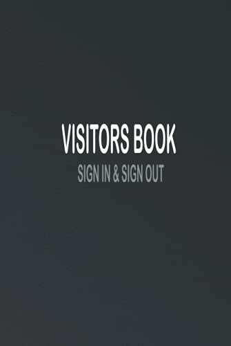 visitors book sign in & sign out hardback: Visitors book A5 / Visitor Log Book / Visitors Signing In Book For Business, Schools, Front Desk Security, Doctors..