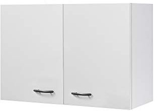 Flex-Well Küchen-Hängeschrank UNNA - Oberschrank klassisch Weiß - 2-türig - Breite 80 cm - Weiß