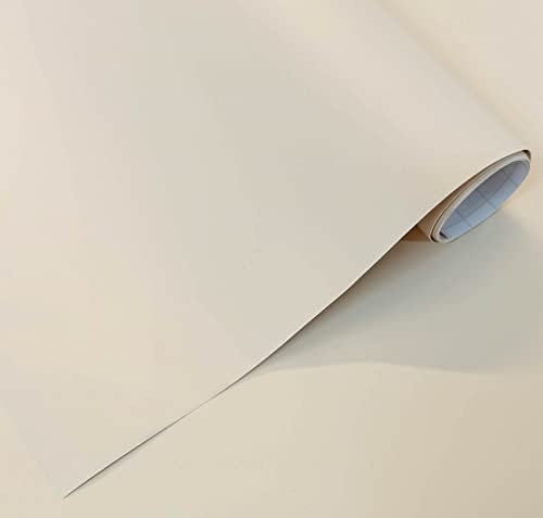 Carta Adesiva per Mobili Beige 40x300 cm Pellicola Adesiva Opaca per Parete Cucina Porta Finestra Vinile Rivestimento Decorativo (40x300 cm, Beige)