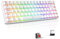 TECURS Mechanische Gaming Tastatur Kabellos, 80% TKL Beleuchtete Wireless Mechanical Keyboard Red Switch QWERTZ Tastatur für PC Laptop Windows (FR-Weiß)