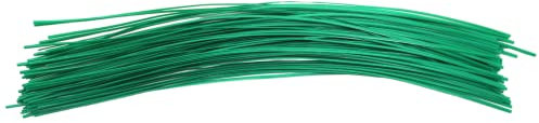 fiXte 100 x Garden Ties Flexible Twist Sticks Soft Plastic Coated Wire Plant Shrub Supports Green 10 Lengths (100 x 10)