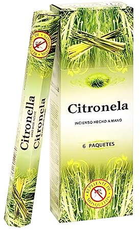 Incienso Citronela Antimosquitos - Paquete con 6 Cajas, Total 120 Varillas - Repelente de Mosquitos de Limón Anti Mosquitos Mata Mosquitos