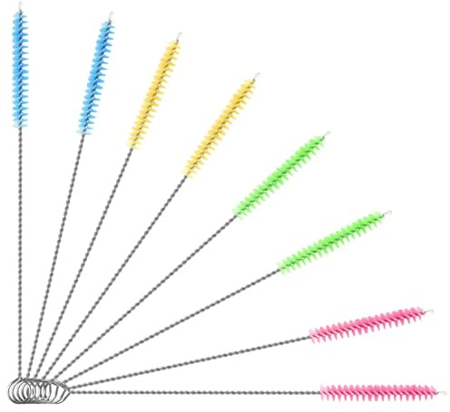 Vicloon Bottle Brush 8 Pcs Long Cleaning Set: Tube, Kettle Spout, Straw, Nylon Pipe Cleaner for Baby, Flask, Straws