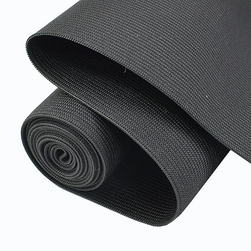 1 metro 10-50 cm negro blanco banda elástica ancha bandas de goma para ropa vestido cintura cinta elástica DIY pantalones accesorios de costura-Black-50cm-1Meter
