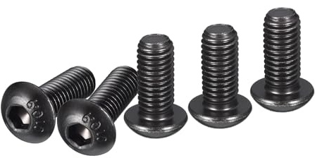 DTGN 15er Pack Innensechskantschrauben mit Linsenkopf Schwarzoxid | M10-1.5x20mm, Innensechskant Vollgewindebefestigung, Kohlenstoffstahl, Gut für Maschinen