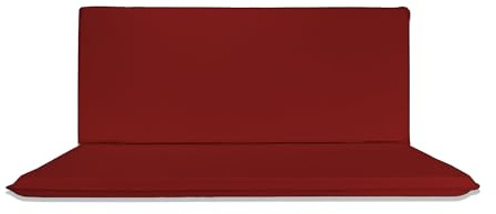 Il Tuo Artigiano Design Wasserdichtes Kissen für Gartenschaukel, 3-Sitzer, Matratze für Gartenschaukel, Made in Italy, UV-beständig (Rot, 4-Sitzer – 170 x 55 cm)