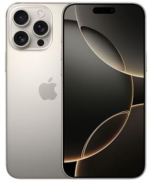 Apple iPhone 16 Pro MAX de 512 GB: Smartphone 5G con Control de Cámara, grabación en 4K a 120 f/s con Dolby Vision y un Gran Salto en autonomía. Compatible con los AirPods; Titanio Natural