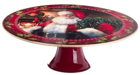 Blanc Mariclò Alzata, alzatina natalizia per dolci, torta, cupcake in plastica Metti una sera a cena D29xH10 cm