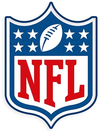 Herding Teppich NFL Wappen, 80 x 115 cm, Weich, Mit Anti-Rutsch-Effekt, Hautfreundlich, Vorderseite: 100% Polyamid, Blau, Weiß, Rot