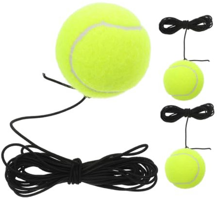 BESPORTBLE Tennis Trainer Reboundball 3 Stück Elastisches Seil Tragbarer Tennisball Für Anfänger Langlebig Für Solo Training Sporttrainingsgerät