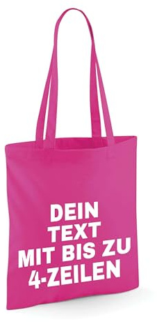 NIMAMA Tragetasche Jutebeutel Bedrucken Lassen - Mit Wunschtext personalisiert - Einkaufstasche als Geschenk für Damen und Herren selbst gestalten