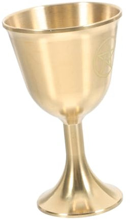 GLEAVI Becher Aus Messing Mit Vintage-pentagramm-design Für Heimrituale Und Spirituelle Zeremonien, Haltbarer Wassertrinkbecher Für Altar-dekoration Und Esoterische Praktiken