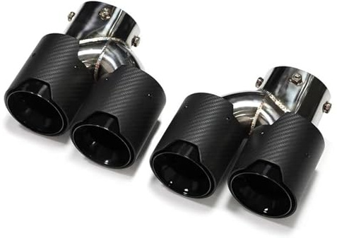 Auspuffblenden 1 Paar Quad-Auspuffendrohre Für M440i Für M340i Für M240i G22 G23 G20 G21 G42 Endrohrspitzen Schalldämpfer Auspuffanlage Auspuffendrohr(Carbon E)