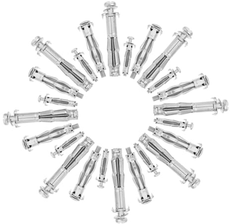 Alipis 30pièces Ancrages Pour Cloisons Creuses Boulons Fixation Muraux Porte Blancs