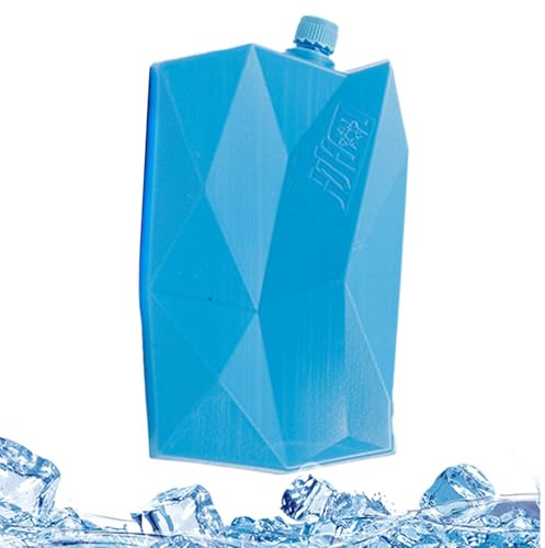 Ice Packs for Lunch Boxes, Reusable Ice Crystal Freezer Blocks, Durability Assured, Cold Retention for Air Conditioner Fans, Food, Drinks, Beach, Picnic, School, Travel, and Camping, 6.1 Inches