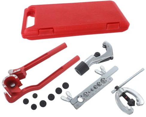CVUTOVO 12 Pièces Kit de Outils Évasement pour Climatisation Cuivre Ensemble Pratique pour Réparation et Entretien des Systèmes de Climatisation et Réfrigération