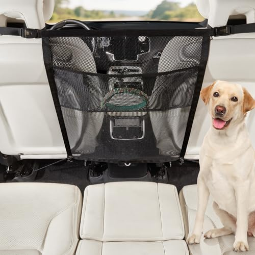 GGW Grille Pare-Chien pour Siège Arrière Voiture avec Poches, Universel