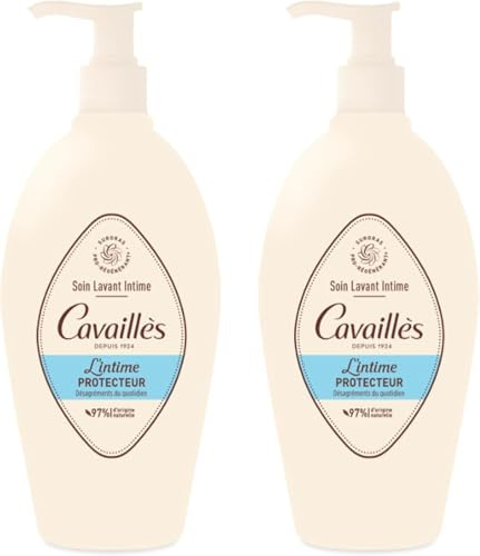 ROGÉ CAVAILLÈS | Soin lavant intime protecteur | Nettoyant doux sans savon | 97% d'ingrédients d'origine naturelle | Extraits de thym antibactérien | Prébiotiques | Dès 3 ans | Lot de 2x 250ml