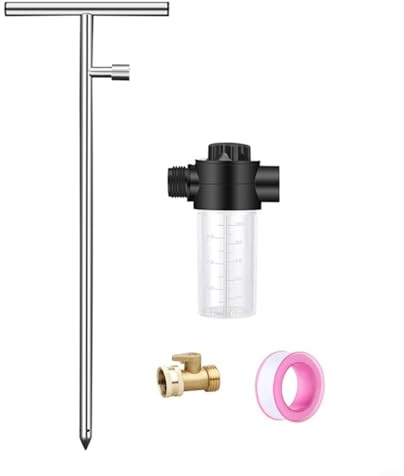 Outil d'arrosage de racines profondes en acier inoxydable 32 avec poignée en T et valve en laiton, tige d'irrigation des racines en acier inoxydable pour arbres, arbustes, tomates dans le jardin avec