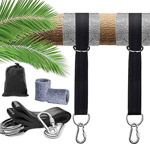iToncs Hängematten Befestigung 1 Paar Schaukel Befestigung Swing Hanging Gurt Kit Aufhängeset Hängematte Hängesessel Wasserdicht 2 x 150CM Polyester Fiber Gurt mit 2 x Premium Karabiner