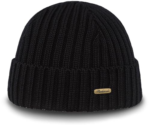 Sterkowski Norfolk Strickmütze | 100% Merinowolle Wintermütze für Herren und Damen | Warme Extra Fine Merino Beanie