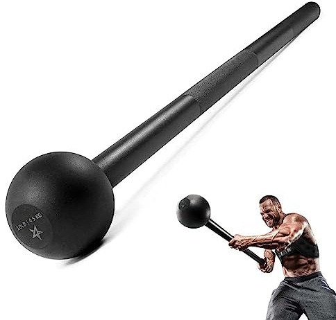Yes4All Steel Mace Bell for Strength Training, Shoulder, Grips & Forearms Workouts - 10 Pounds