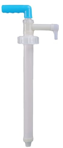 tooloflife Liter trumpump oljevätska pump för 10-25 liter trummor oljevätskor överföringspump blå och vit, manuell oljeutsugningspump