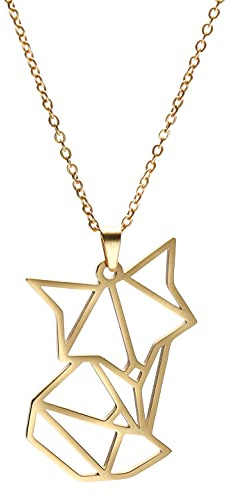 kkjoy Origami-Halskette aus Edelstahl mit niedlichem Tier-Anhänger, für Damen und Mädchen
