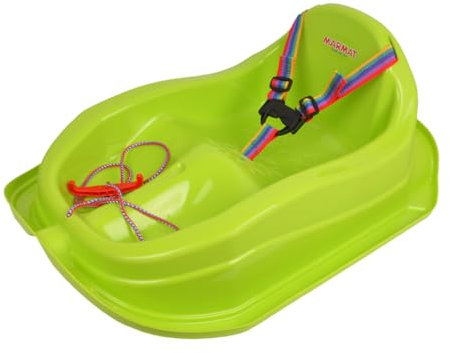 Kinder Schlitten mit Sicherheitsgurt bis 3 Jahre (Grün)