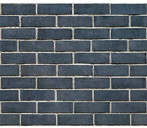 WSWJDW Wohnkultur 3D PVC Blaue Ziegel Wandaufkleber Papier Ziegelstein Rustikaler Effekt Selbstklebende Wohnkultur Aufkleber Zimmer,45cmx10m