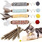 PetGens Katzenminze Sticks für Katzen, Matatabi Stick Katze Kauspielzeug Matatabi-Kausticks katzenspielzeug Kauholz Katze Catnip Sticks Katzenminze Sticks zum Schleifen von Zähnen