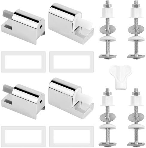 CAUTIOUS 4PCS Fixation Abattant WC, Kit de Fixation pour Abattant WC Charniere Abattant WC Vis d'Expansion pour Couvercle de Toilette Pièces Détachées WC Rechange pour Couvercle de Toilette